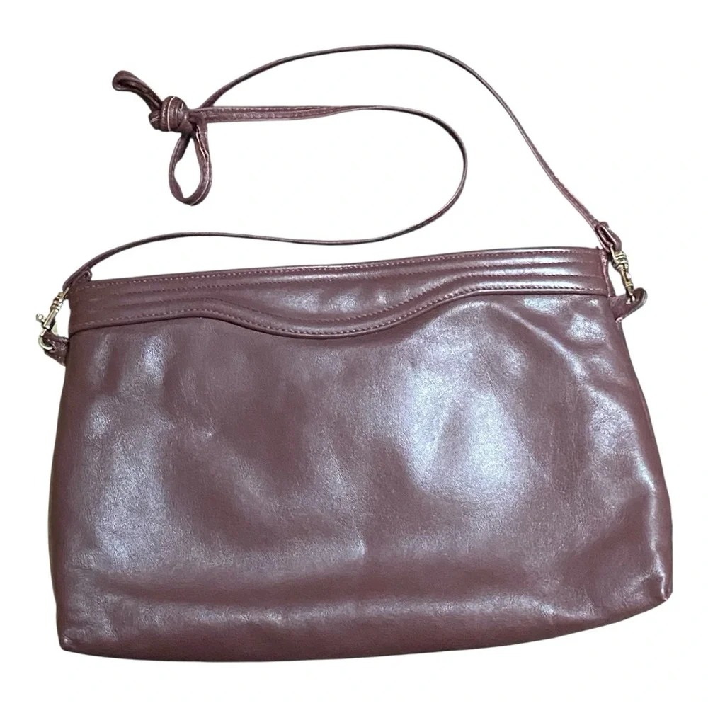 Etienne Aigner Oxblood Leather Shoulder Bag